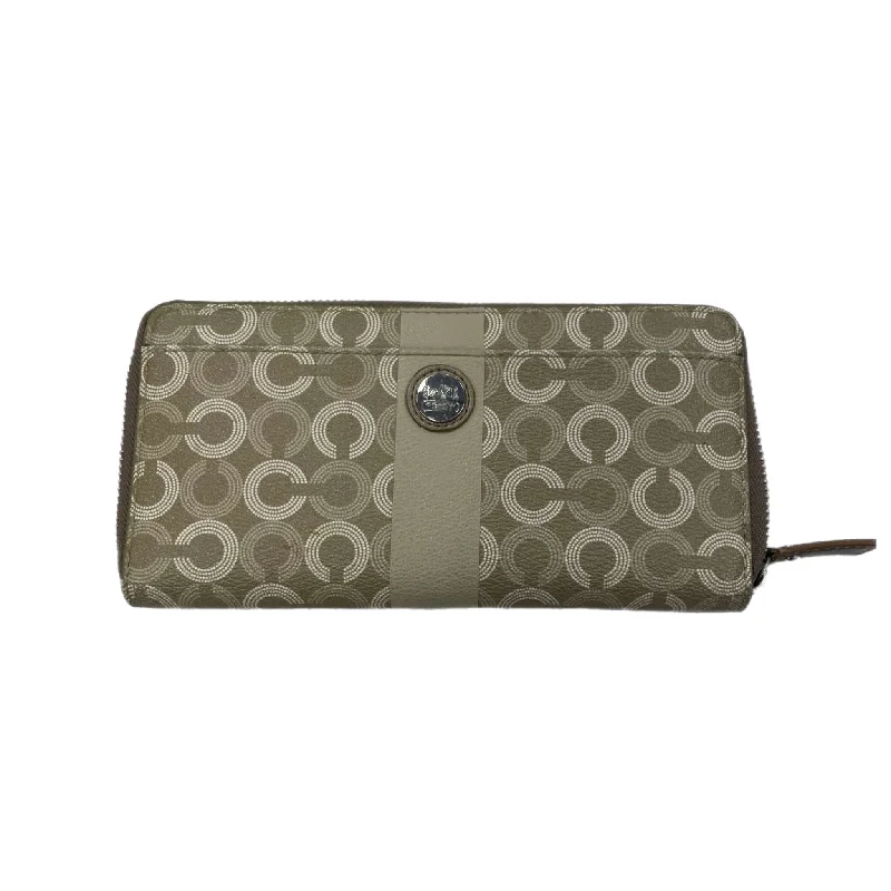 Coach handbags with a perforated leather detail for a breathable and unique designWallet Designer By Coach  Size: Medium