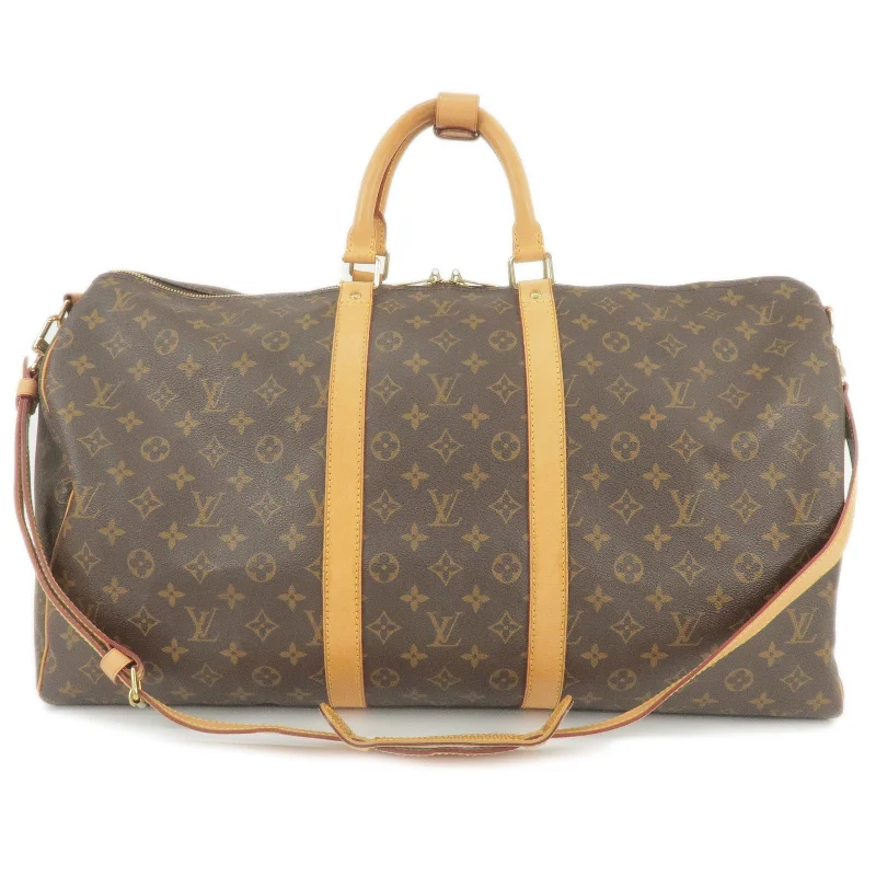 Louis Vuitton Twist bags with a contrast - colored interior for visual interestLouis Vuitton Monogram Keep All Bandouliere 55 Boston Bag M41414