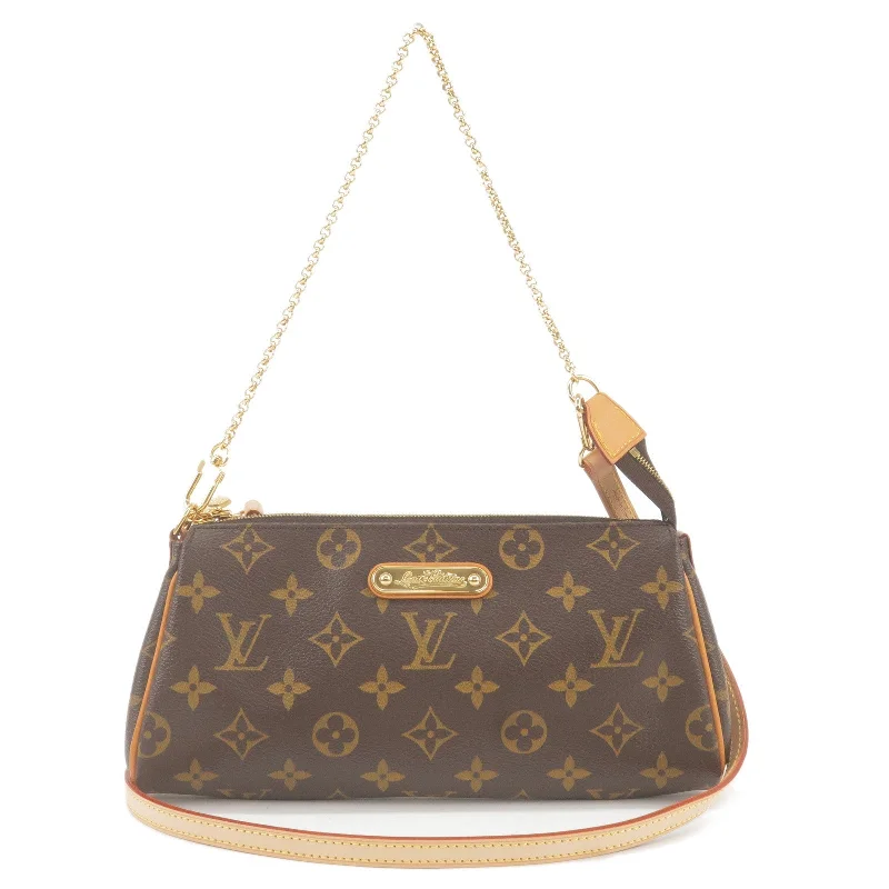 Ladies Louis Vuitton Petite Malle bags with a star - shaped charm for cutenessLouis Vuitton Monogram Eva 2 Way Pouch Shoulder Bag M95567