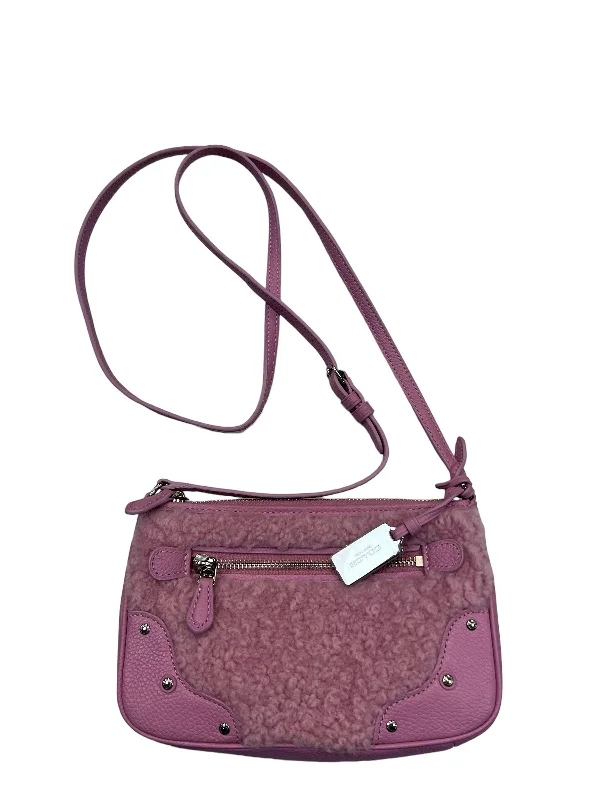 Coach crossbody bags with a woven leather strap for a unique textureCrossbody Leather By Coach  Size: Small