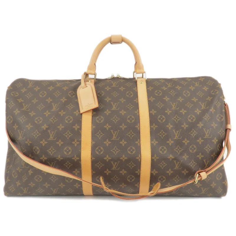 Louis Vuitton Petite Malle bags with a hard - shell structure for uniquenessLouis Vuitton Monogram Keep All Bandouliere 60 Bag M41412