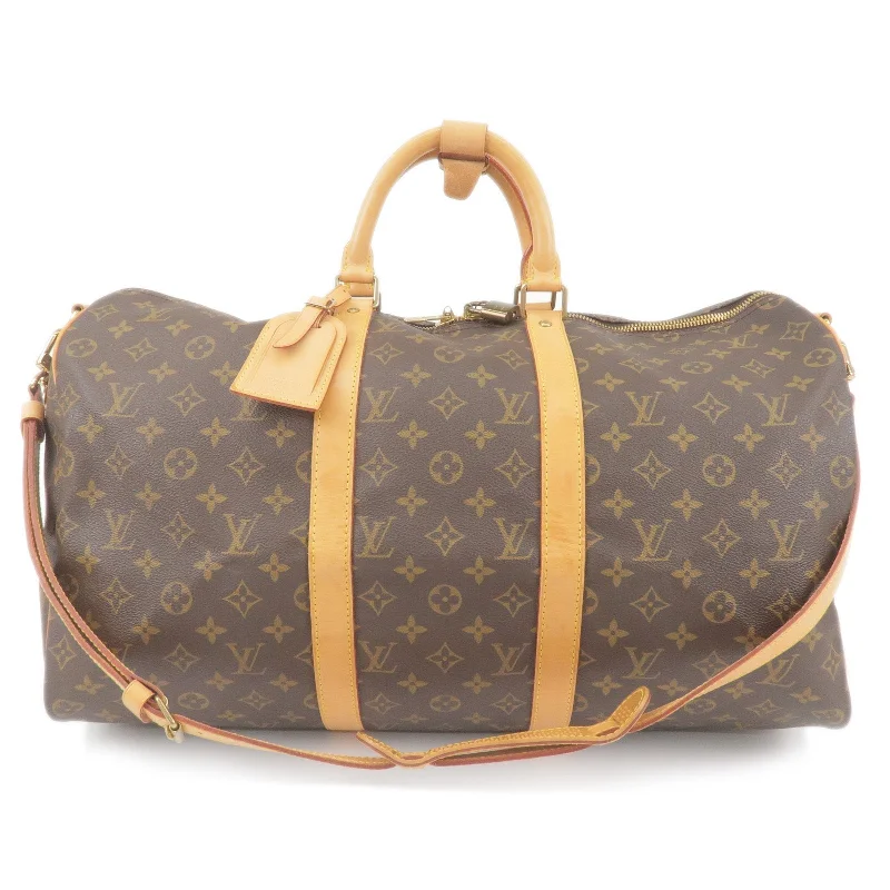 Louis Vuitton tote bags with a double - handle and shoulder - strap optionLouis Vuitton Monogram Keep All Bandouliere 50 Bag M41416