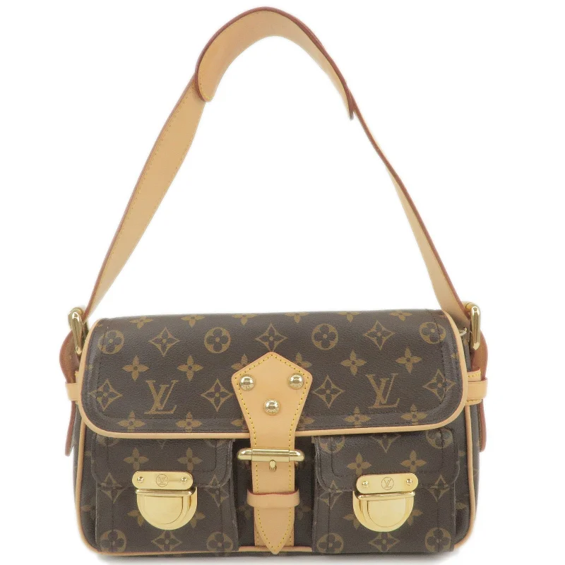 Ladies Louis Vuitton Capucines bags with gold - toned hardwareLouis Vuitton Monogram Hudson Shoulder Bag M40047