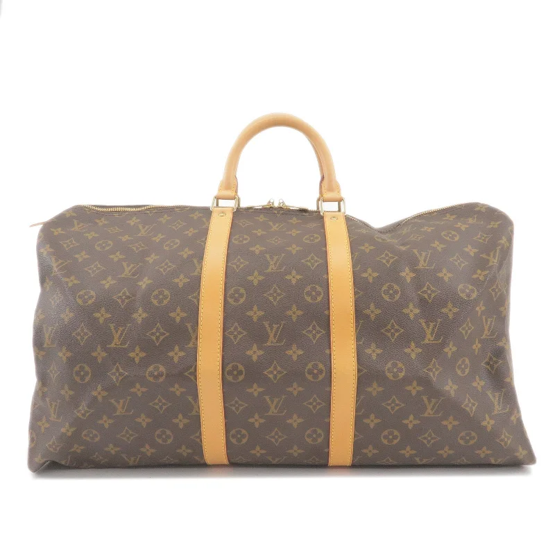 Louis Vuitton bags with a front - flap pocket for quick - access itemsLouis Vuitton Monogram Keep All 55 Boston Bag M41424