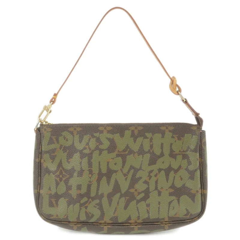 Louis Vuitton Petite Malle bags with a hard - shell structure for uniquenessLouis Vuitton Monogram Graffiti Pochette Accessoires M92191