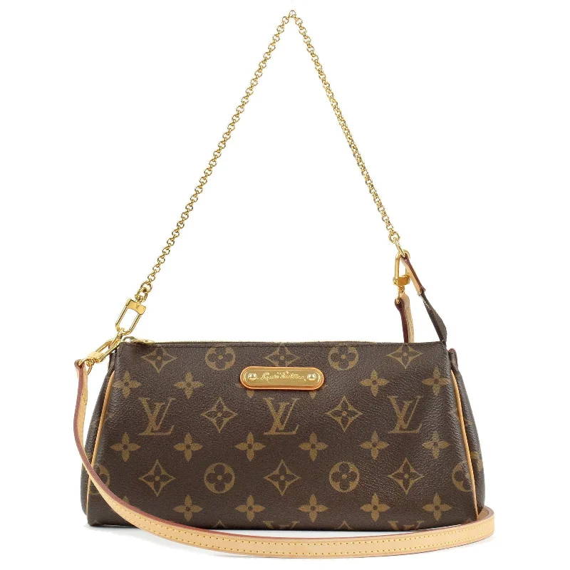 Louis Vuitton handbags with a patent - leather finish for a shiny lookLouis Vuitton Monogram Eva 2 Way Pouch Shoulder Bag M95567