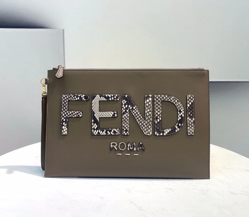 Fendi handbags with a metal - framed clasp for durability and a stylish lookWF - Fendi Bags - 1003