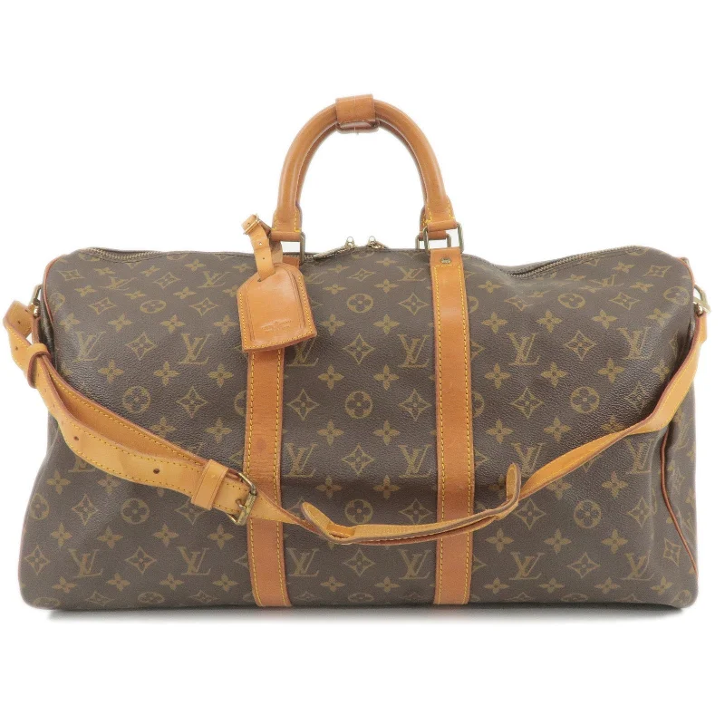 Ladies Louis Vuitton shoulder bags with a single - handle silhouetteLouis Vuitton Monogram Keep All Bandouliere 50 Bag M41416