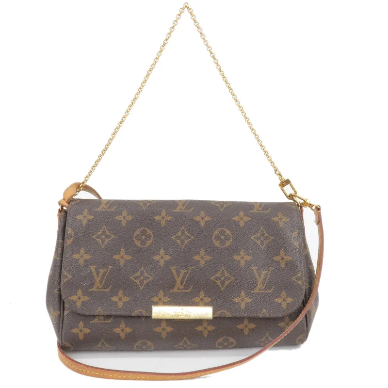 Louis Vuitton bags with a zip - around closure for enhanced securityLouis Vuitton Monogram Favorite MM 2Way Shoulder Bag M40718