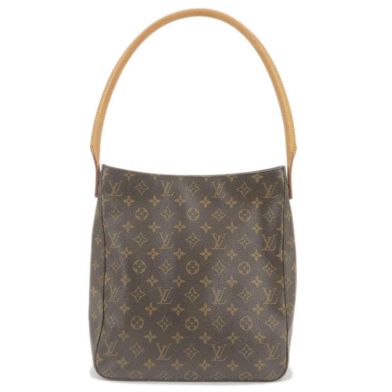 Louis Vuitton bags with a front - zip pocket for small items like keysLouis Vuitton Monogram Looping GM Shoulder Bag M51145