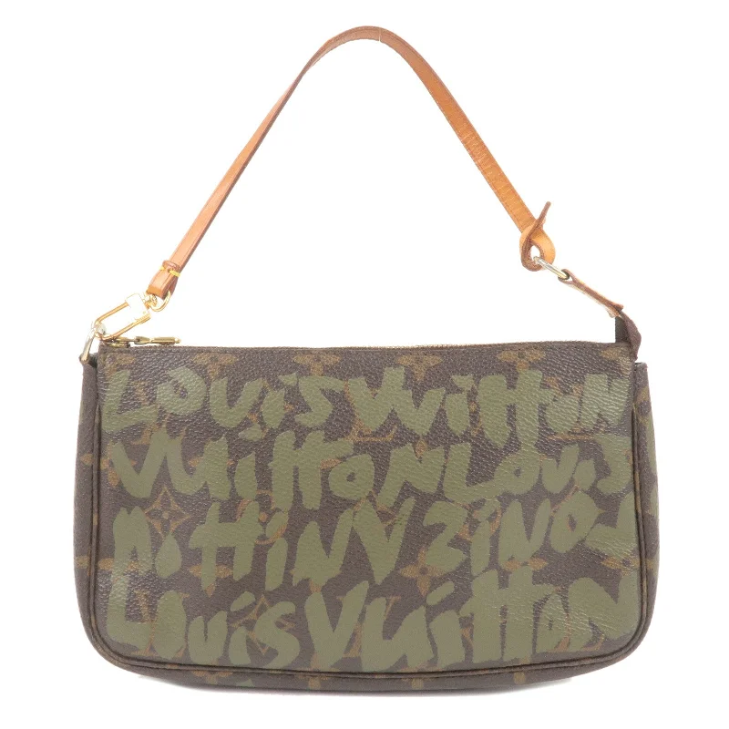 Ladies Louis Vuitton shoulder bags with a single - handle silhouetteLouis Vuitton Monogram Graffiti Pochette Accessoires M92191