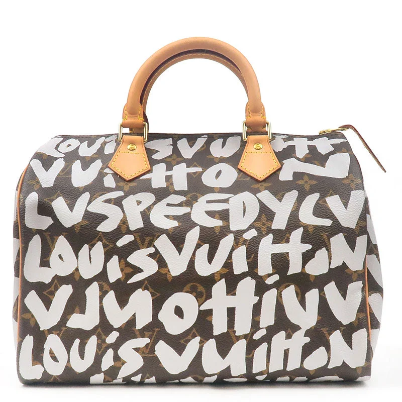 Louis Vuitton backpacks with a hidden back pocket for securityLouis Vuitton Monogram Graffiti Speedy 30 Boston Bag M92195