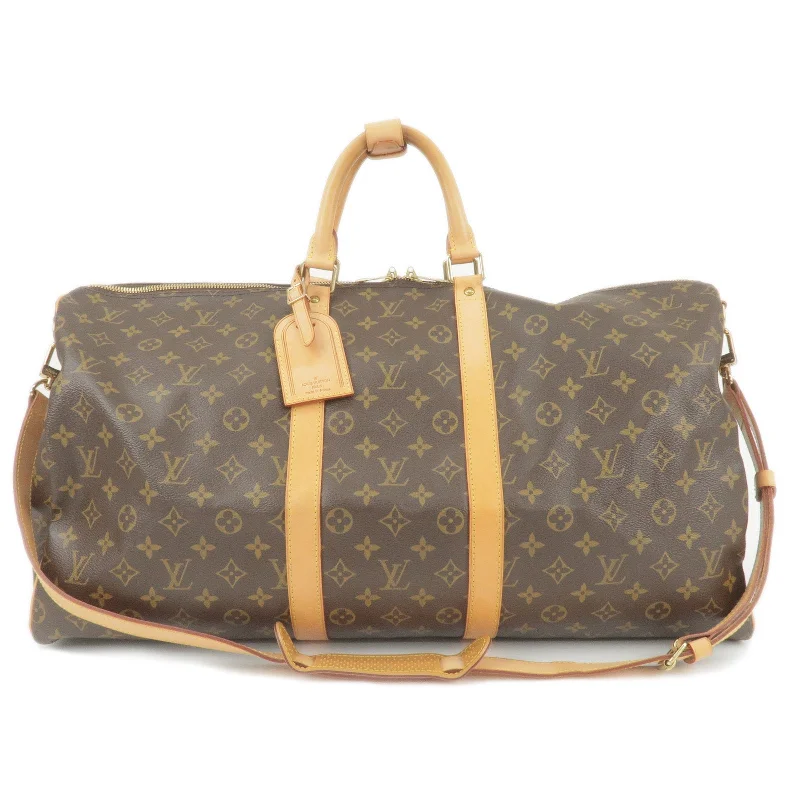 Ladies Louis Vuitton Capucines bags with a detachable shoulder strapLouis Vuitton Monogram Keep All Bandouliere 55 Boston Bag M41414