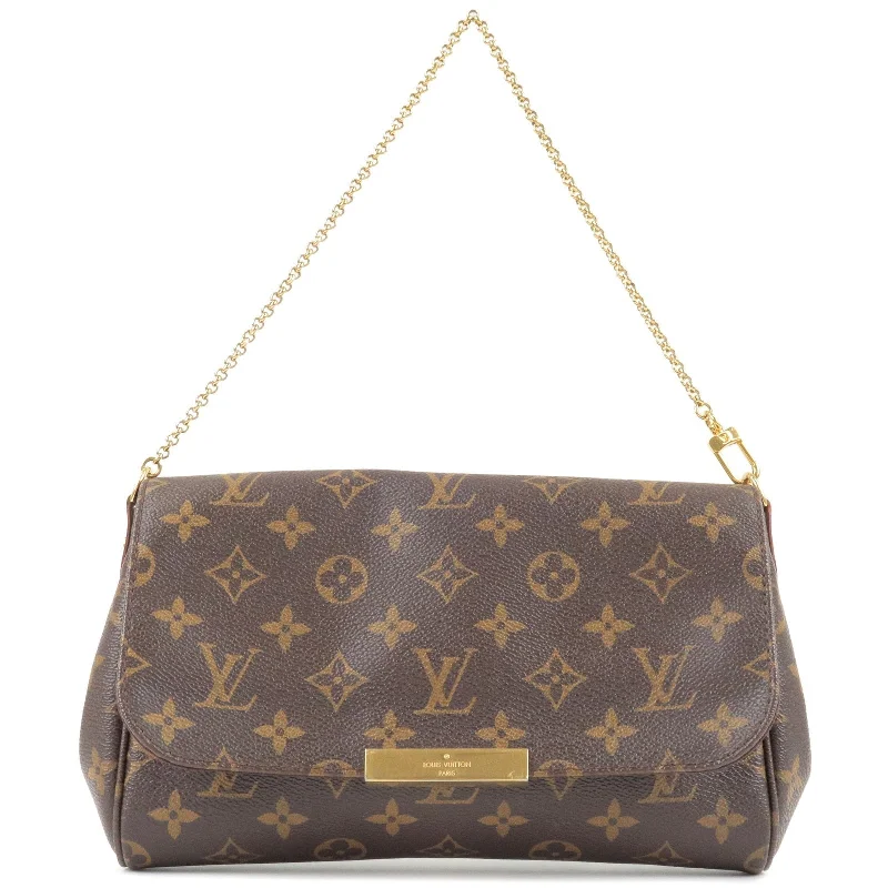 Louis Vuitton tote bags with a spacious interior and multiple pocketsLouis Vuitton Monogram Favorite MM 2Way Shoulder Bag M40718