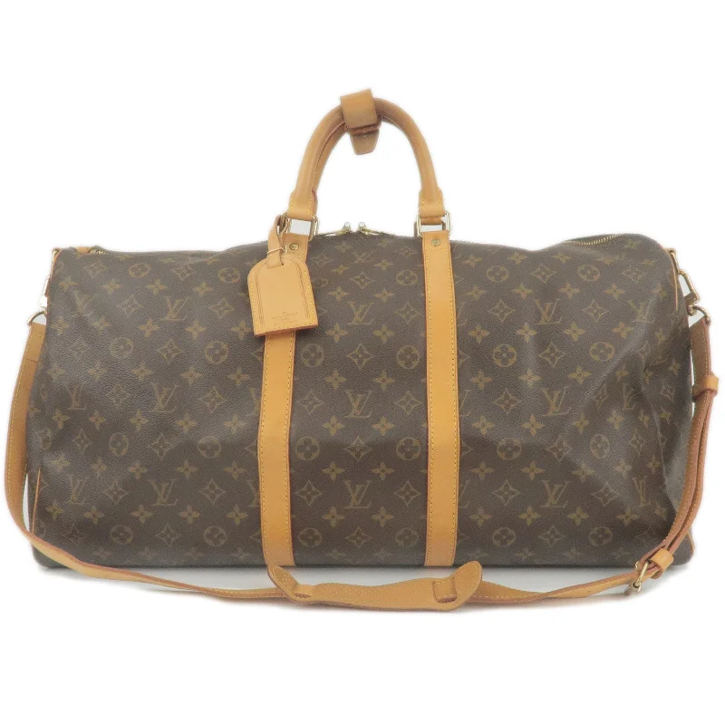 Louis Vuitton crossbody bags with a keychain holder for practicalityLouis Vuitton Monogram Keep All Bandouliere 55 Bag M41414