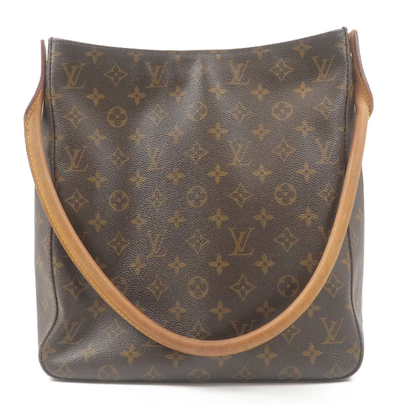 Louis Vuitton handbags with a patent - leather finish for a shiny lookLouis Vuitton Monogram Looping GM Shoulder Bag M51145