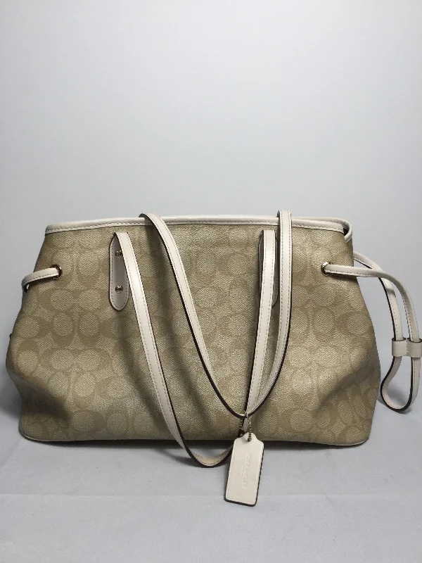 Coach Borough bags with a contrast - stitched handle for a unique lookHandbag Designer By Coach  Size: Medium