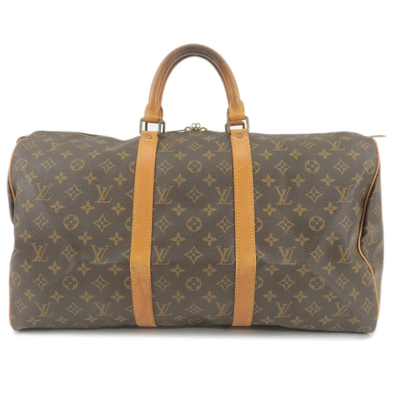 Louis Vuitton bags with a zippered interior pocket for better organizationLouis Vuitton Monogram Keep All 50 Boston Bag M41426