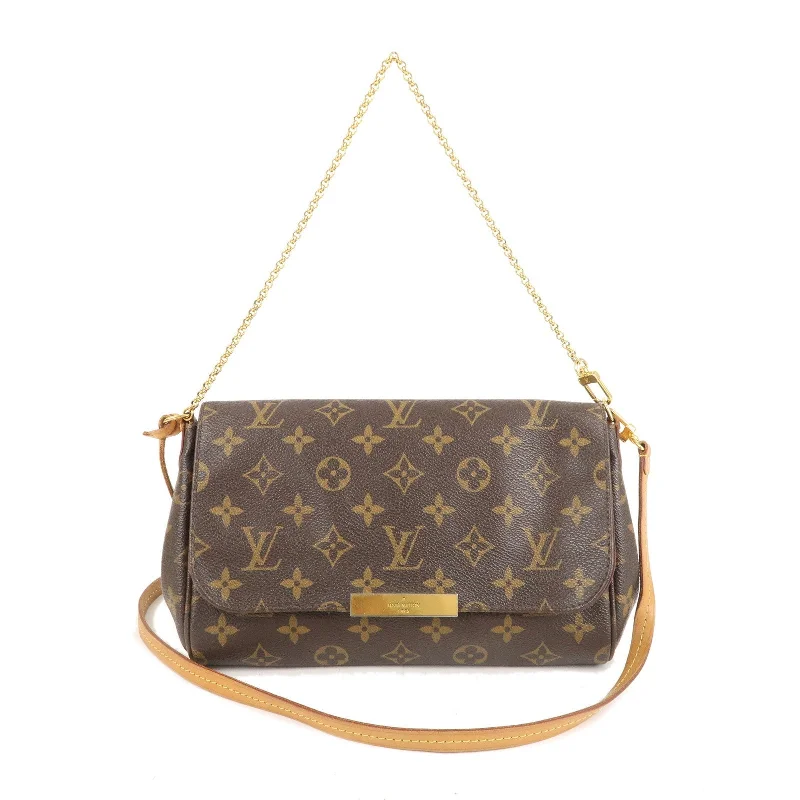 Louis Vuitton tote bags with a double - handle and shoulder - strap optionLouis Vuitton Monogram Favorite MM 2Way Shoulder Bag M40718