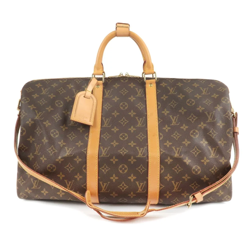 Louis Vuitton bags with a front - flap pocket for quick - access itemsLouis Vuitton Monogram Keep All Bandouliere 50 Bag M41416