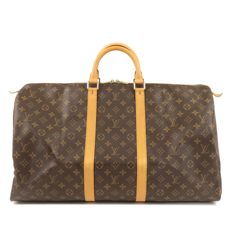 Louis Vuitton tote bags with a double - handle and shoulder - strap optionLouis Vuitton Monogram Keep All 55 Boston Bag M41424