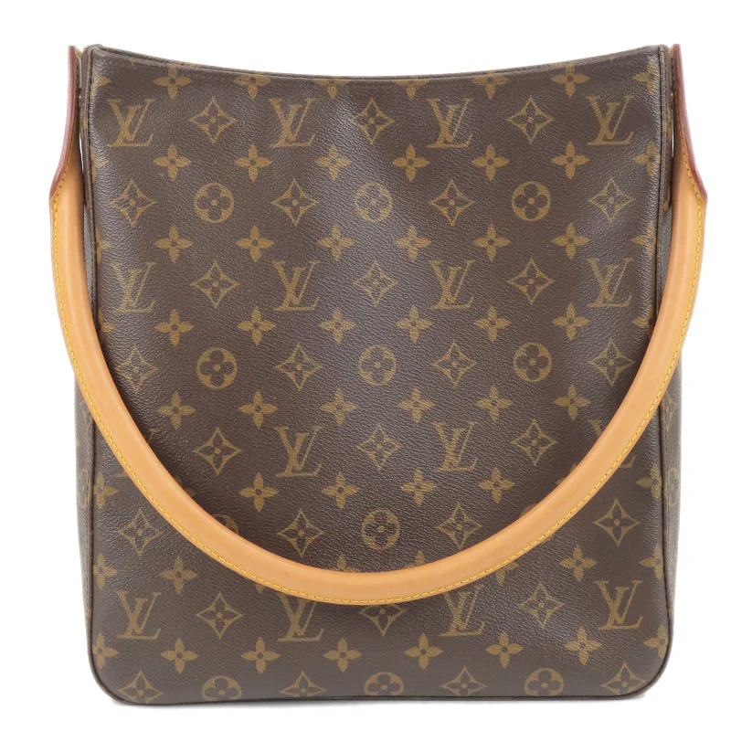 Ladies Louis Vuitton shoulder bags with a wide - width strap for comfortLouis Vuitton Monogram Looping GM Shoulder Bag Hand Bag M51145