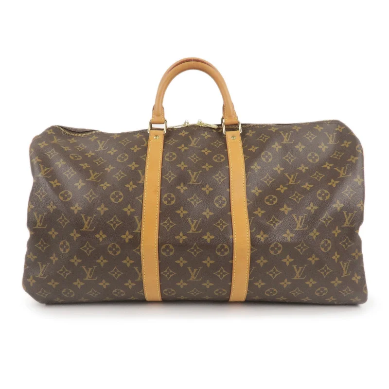 Small - sized Louis Vuitton Pochette Metis bags for a compact carryLouis Vuitton Monogram Keep All 55 Boston Bag Brown M41424