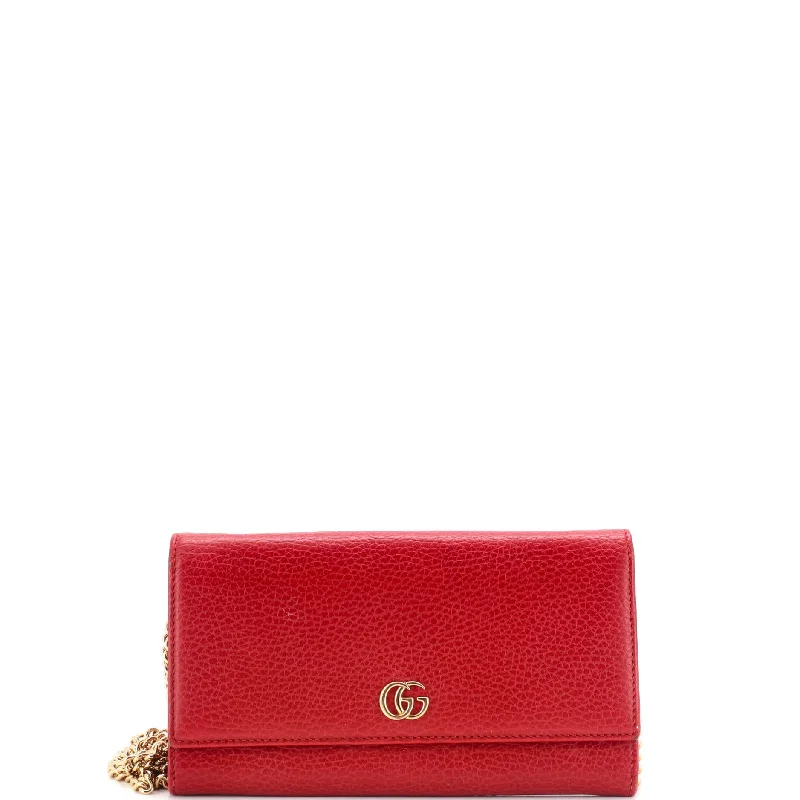 GG Marmont Continental Chain Wallet Leather