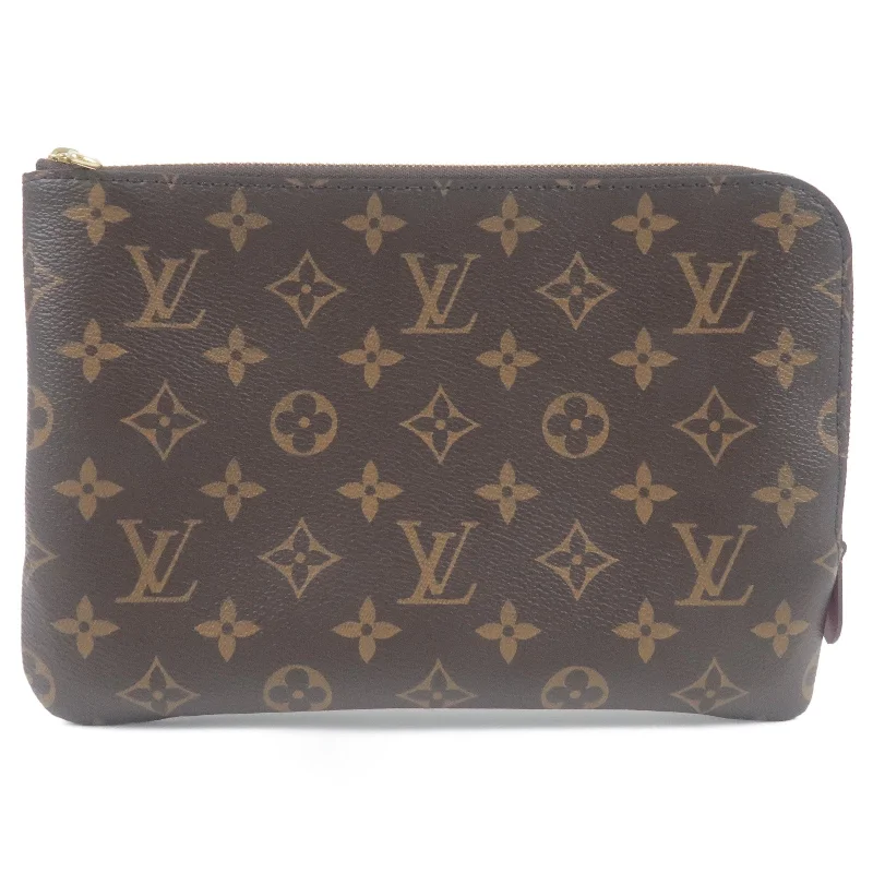 Small - sized Louis Vuitton Pochette Metis bags for a compact carryLouis Vuitton Monogram Etui Voyage Clutch Bag Pouch M44148