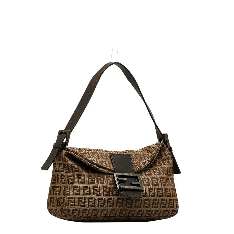 Fendi crossbody bags with a woven leather strap for a unique texture and visual appealFendi Brown Zucchino Handbag