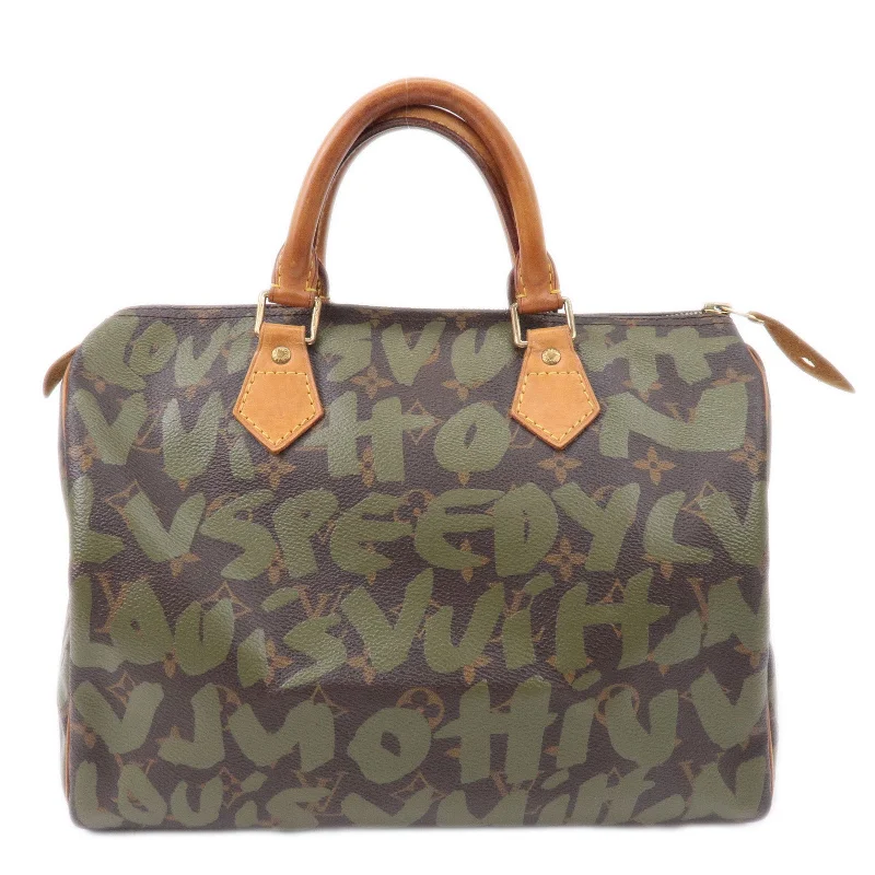 Ladies Louis Vuitton Capucines bags with a detachable shoulder strapLouis Vuitton Monogram Graffiti Speedy 30 Khaki Brown M92194