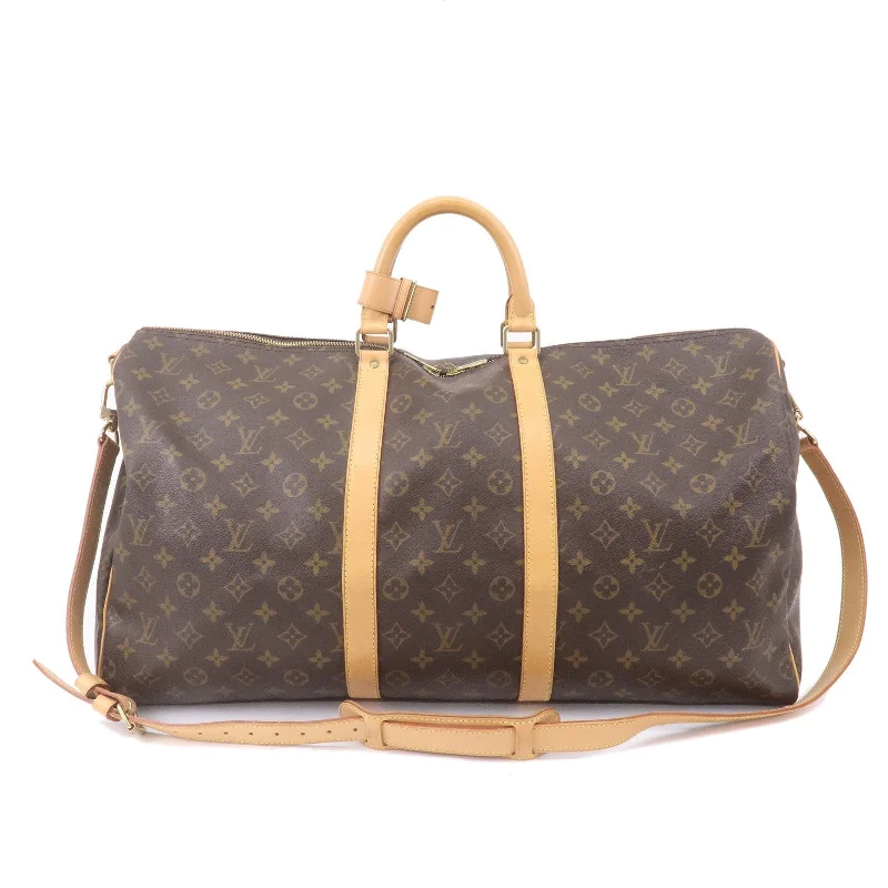 Louis Vuitton handbags with a metal - framed clasp for durabilityLouis Vuitton Monogram Keep All Bandouliere 55 Bag M41414