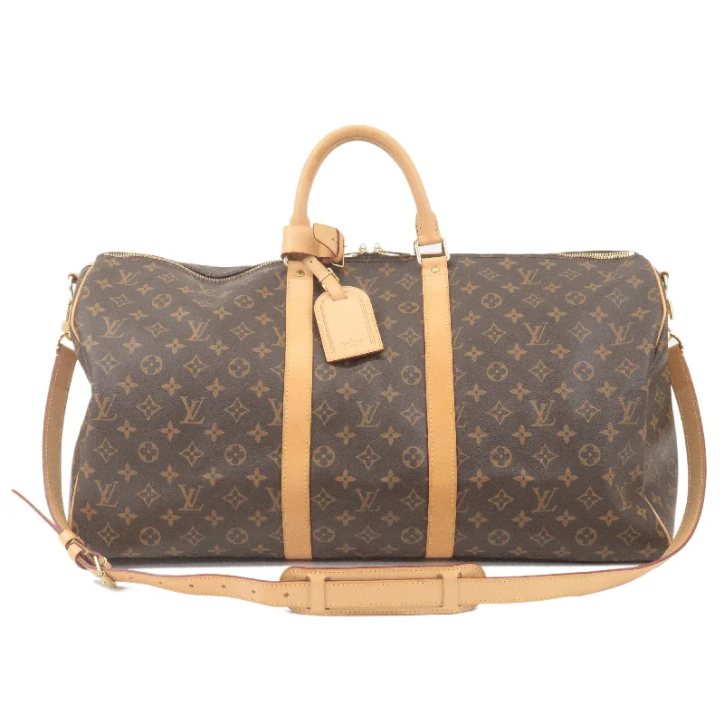 Medium - sized Louis Vuitton tote bags for work and shoppingLouis Vuitton Monogram Keep All Bandouliere 55 Boston Bag M41414