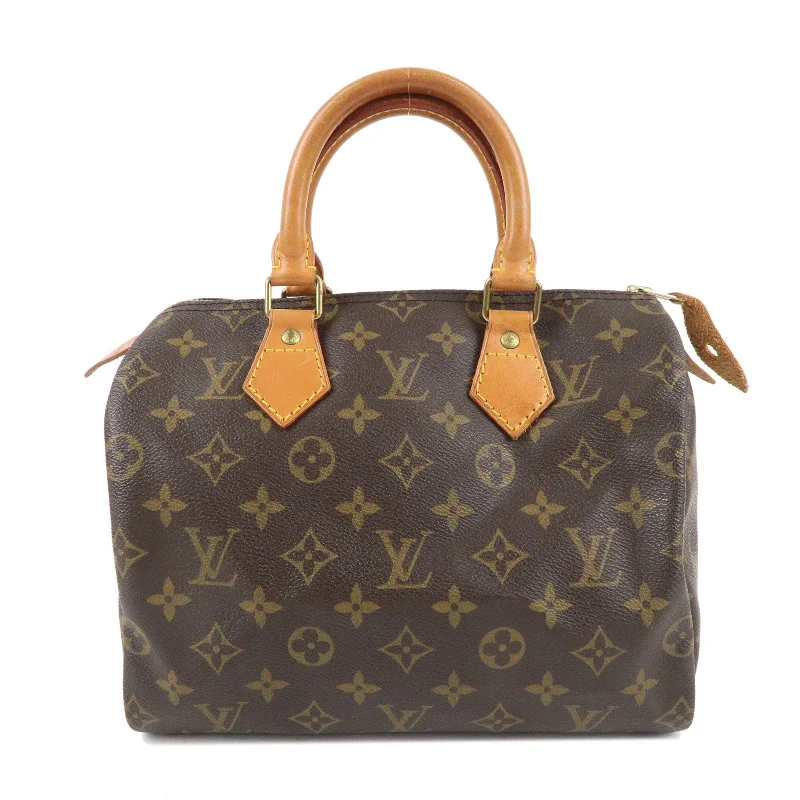 Louis Vuitton bags with a zippered interior pocket for better organizationLouis Vuitton Monogram Speedy 25 Hand Bag Boston Bag M41528