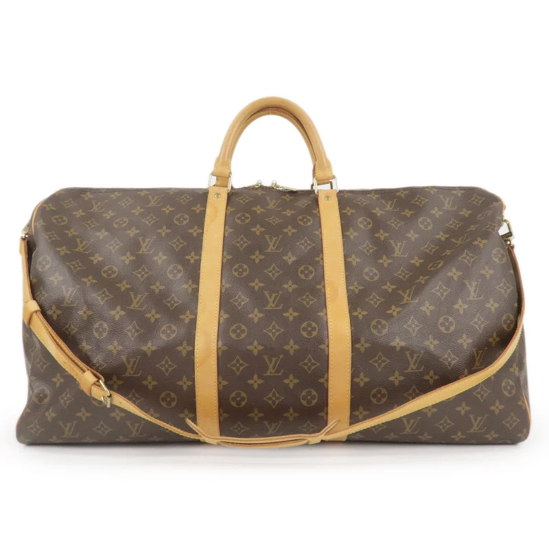 Louis Vuitton Petite Malle bags with a hard - shell structure for uniquenessLouis Vuitton Monogram Keep All Bandouliere 60 Bag M41412