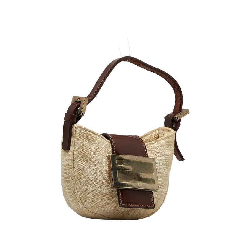 Ladies Fendi shoulder bags with a hidden magnetic pocket for discreet storageFendi Brown Zucca Mini Handbag