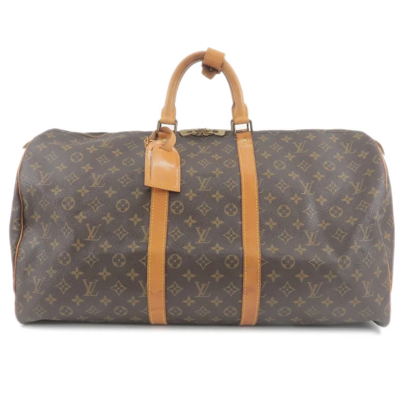 Louis Vuitton tote bags with a spacious interior and multiple pocketsLouis Vuitton Monogram Keep All 55 Boston Bag M41424