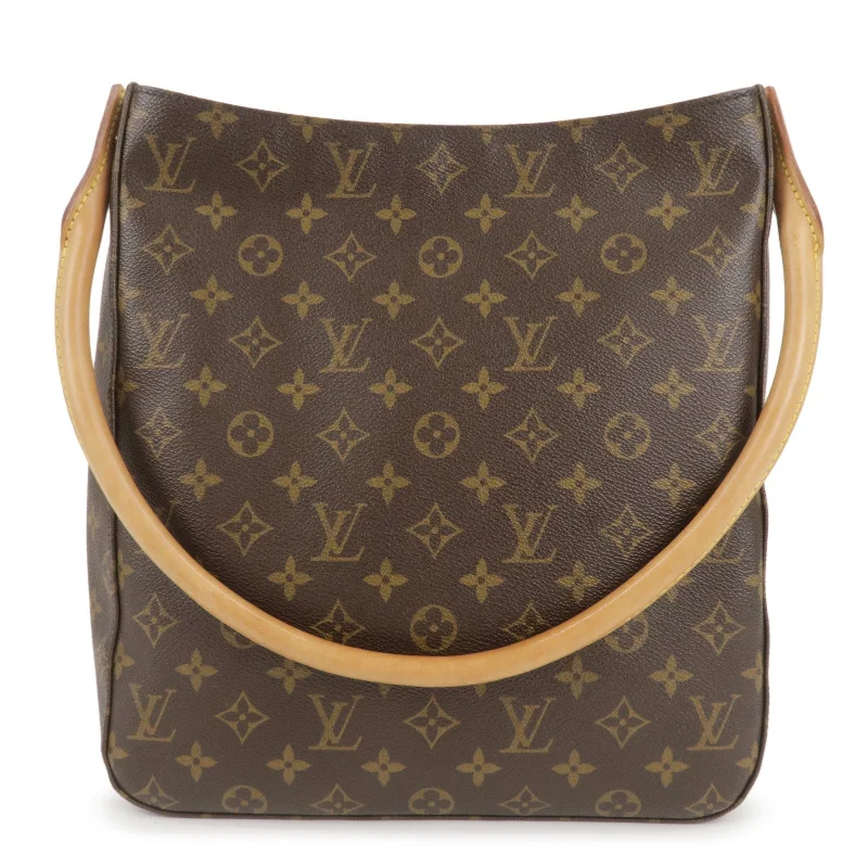 Louis Vuitton Petite Malle bags with a hard - shell structure for uniquenessLouis Vuitton Monogram Looping GM Shoulder Bag Brown M51145