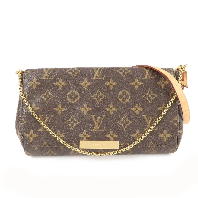 Ladies Louis Vuitton Petite Malle bags in a pastel color for a soft lookLouis Vuitton Monogram Favorite MM 2Way Shoulder Bag M40718