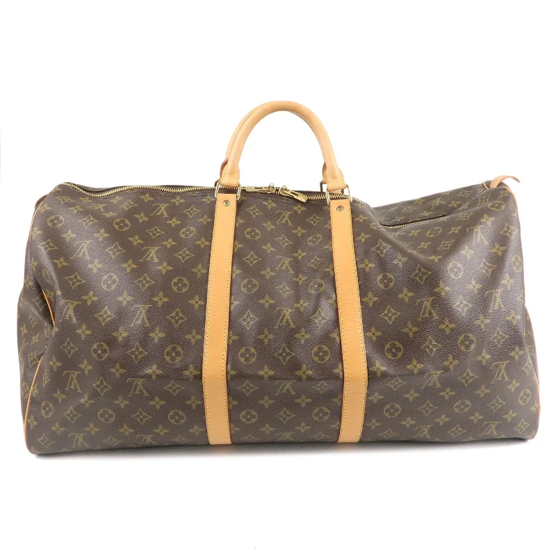 Ladies Louis Vuitton Capucines bags with gold - toned hardwareLouis Vuitton Monogram Keep All 60 Boston Bag Brown M41422