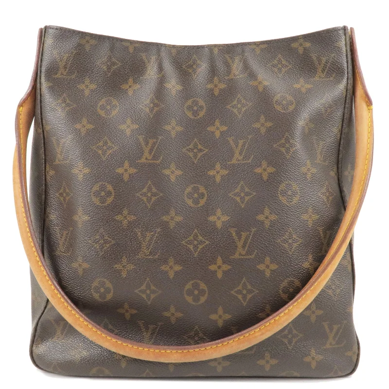 Ladies Louis Vuitton shoulder bags with a tassel decoration for charmLouis Vuitton Monogram Looping GM Shoulder Bag M51145