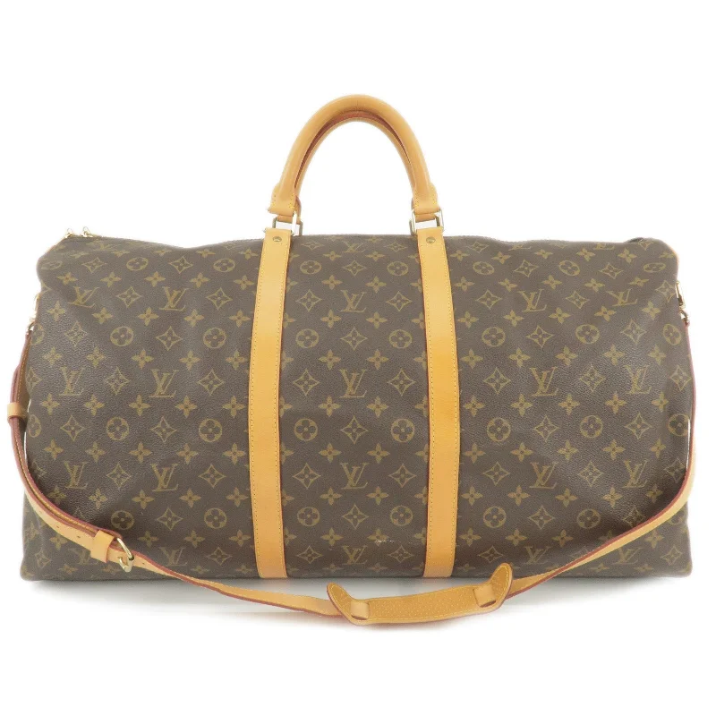 Ladies Louis Vuitton handbags with a detachable coin purse insideLouis Vuitton Monogram Keep All Bandouliere 60 Bag M41412