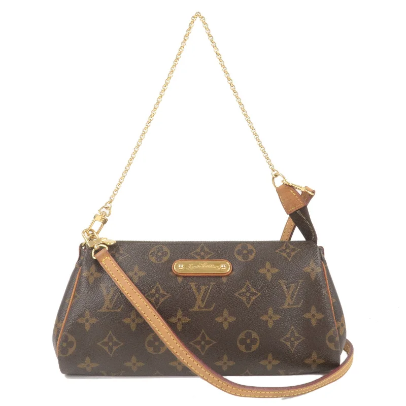 Louis Vuitton bags with a detachable mirror inside for on - the - go touch - upsLouis Vuitton Monogram Eva 2Way Shoulder Bag Pouch M95567