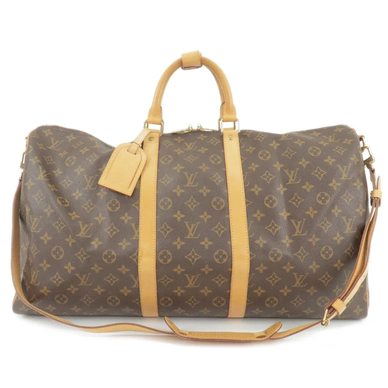 Louis Vuitton backpacks with a multi - pocket organization for functionalityLouis Vuitton Monogram Keep All Bandouliere 55 Bag M41414