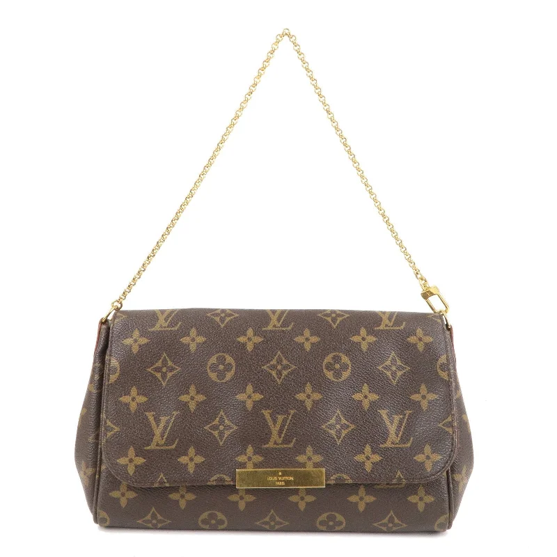 Ladies Louis Vuitton shoulder bags with a tassel decoration for charmLouis Vuitton Monogram Favorite MM 2Way Shoulder Bag M40718