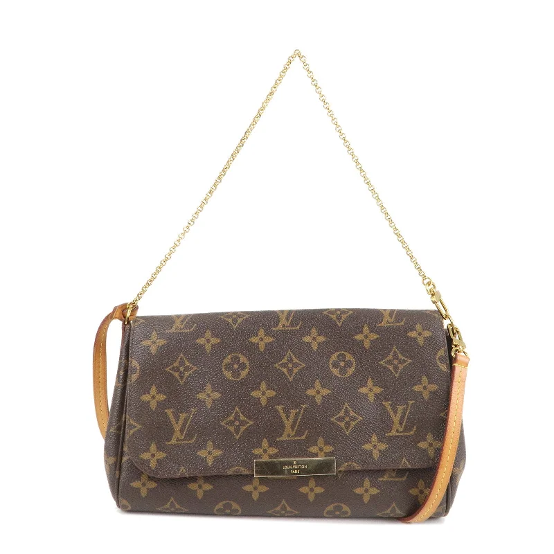 Louis Vuitton handbags with a beaded trim for a touch of glamourLouis Vuitton Monogram Favorite MM 2Way Shoulder Bag M40718