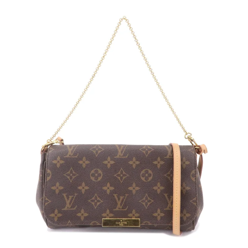 Louis Vuitton bags with a detachable mobile phone holder for convenienceLouis Vuitton Monogram Favorite MM 2Way Shoulder Bag M40718