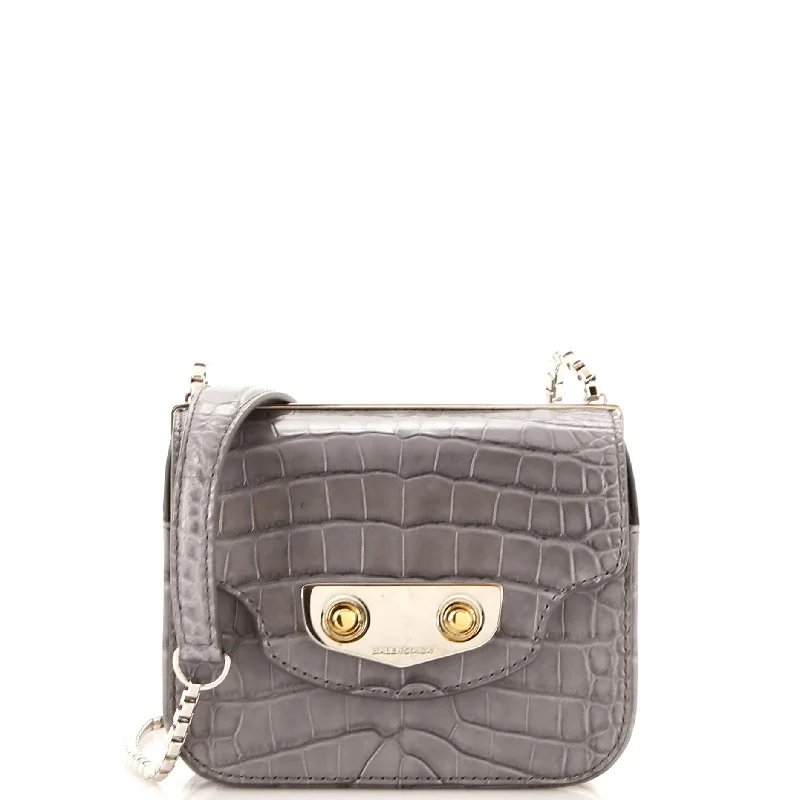 Neo Classic Chain Bag Crocodile Embossed Leather Mini