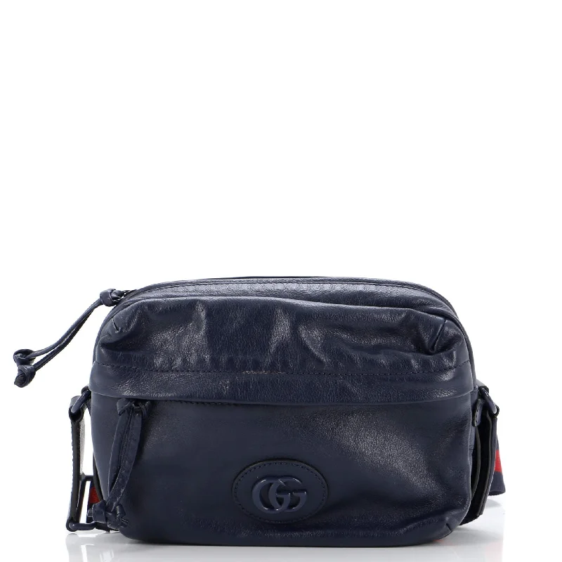 Tonal Double G Shoulder Bag Leather