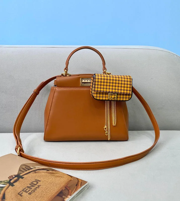 Ladies Fendi Peekaboo bags with a hand - carved leather detail for a unique and artisanal touchWF - Fendi Bags - 652